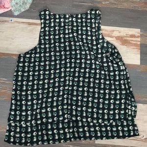 Blue green and white banana republic design blouse, Size L